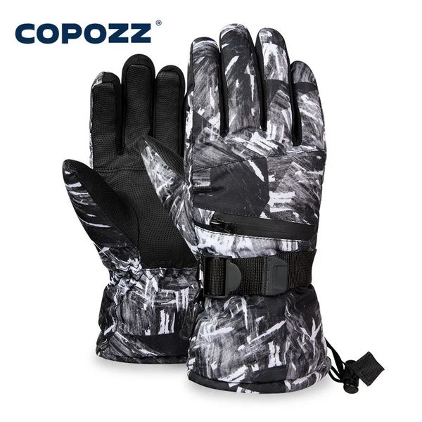 Sporthandschuhe COPOZZ Männer Frauen 3 Finger Touchscreen Ski Wasserdicht Winter Warm Snowboard Motorrad Reiten Schneemobil 231202