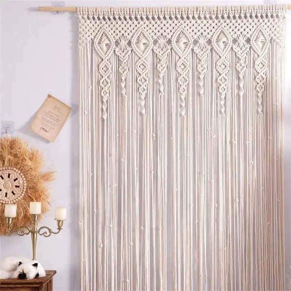 Tapeçarias penduradas boho cortina tapeçaria casamento mão-tecido haning macrame algodão porta parede bohemia arte decoração pano de fundo