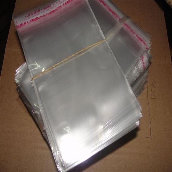 Direto da fábrica baixo saco adesivo transparente sacos de plástico pulseira sacos transparente opp saco de jóias 8x12cm 500 pçs lo3497