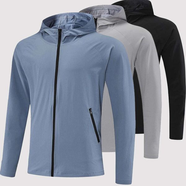 Ll Uomo New Sport Cerniera Giacca con cappuccio Casual Traspirante Outdoor Jogger Outfit Cardigan da trekking Materiale Capispalla da uomo Abiti alla moda