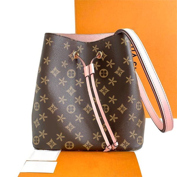 Kadın M44020 M45256 Neonoe Kova Tasarımcı Çanta Lüks Erkek Debriyaj Çantaları Çapraz Vücut Tote Çanta Kovası Deri Kabartmalı Çizme Çöp Çöp Pochette Omuz Çantaları