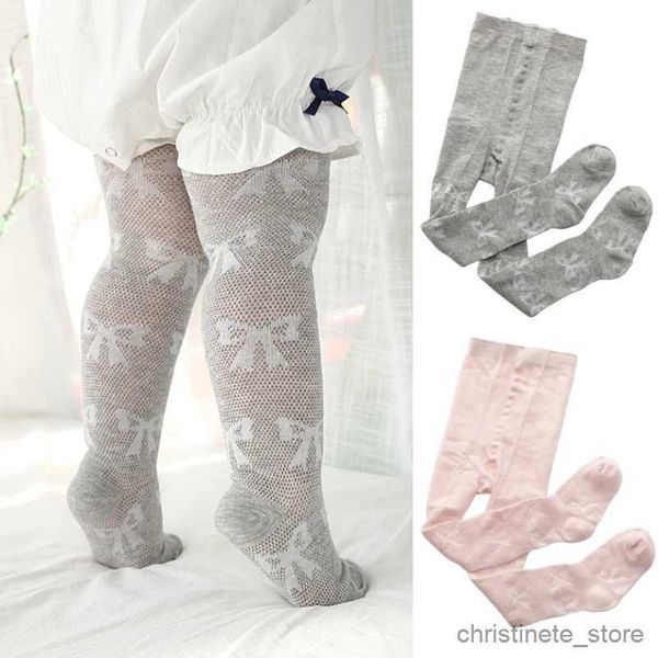 Kinder Socken 0-8Y Baby Mädchen Frühling Sommer Strumpfhosen Gestrickte Baumwolle Kinder Strumpfhosen Dünne Atmungsaktive Säuglingskleinkindstrümpfe Kinder Zubehör