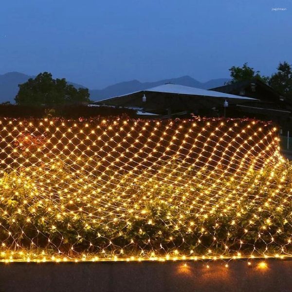 Cordas 3m multifunções LED ao ar livre impermeável pesca malha luzes de corda festival de natal decoração festa jardim fada