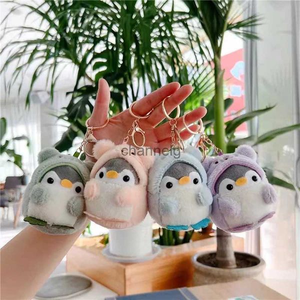 Schlüsselanhänger Neue kleine Pinguin Plüsch Schlüsselanhänger Niedliche Plüschpuppe Anime Kawaii Spielzeug für Kinder Anhänger Schlüsselanhänger Frau Mädchen Geburtstagsgeschenk YQ231204