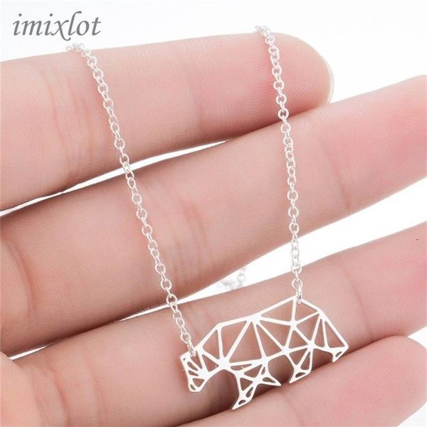 2018Collares Girocollo Gioielli da donna Orso polare Collane Collier Accessori Regalo mamma per la mamma Collana animale pendente322Q