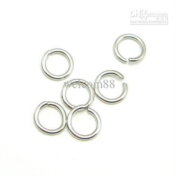 100 pçs / lote 925 prata esterlina aberto salto anel split anéis acessório para diy artesanato jóias presente w5008 254s