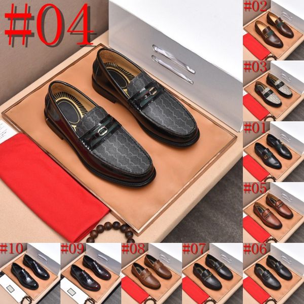 24MODELO Designer Estilo Luxo Vestido Sapatos para Homens Marca New Business Casual Sapatos Deslizamento em Sapatos de Couro Plus Size para Homens Sapatos de Festa de Casamento 38-45