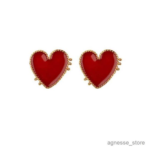 Charm Neues Design Rotes Herz Ohrstecker Damen Metall Gold Farbe Auge Herz Lippen Hochzeit Statement Ohrringe Fashion Party Schmuck R231204