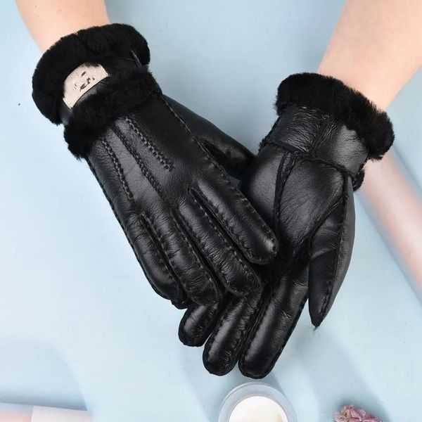 Mode Handschuhe Liebe Luxus Damen Designer Handschuhe Fingerspitze Wolle Schaf Herren Fünf-Finger-Handschuhe Neue wasserdichte Radfahren und samt warme Fitness Motorrad Herren