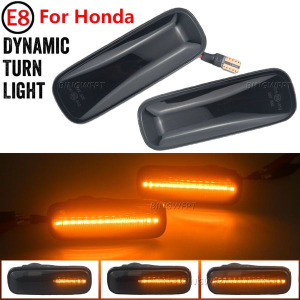 Luz led âmbar para marcação lateral do para-choque dianteiro, para honda civic ek ej em 1995-2000, lâmpada de liberação automática, acessórios de luzes de carro