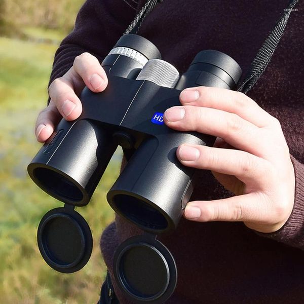 Telescópio 12x42 alta potência hd observação de pássaros binóculos bk4 prisma de telhado lentes ópticas super claras para viagens acampamento caça
