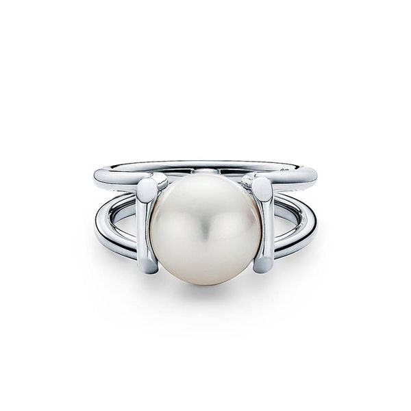 Marca européia Gold Batlewear Ring Ring Fashion Pearl Ring Charms vintage Rings for Wedding Party Ford Frostume Jóias Tamanho 6-8247z