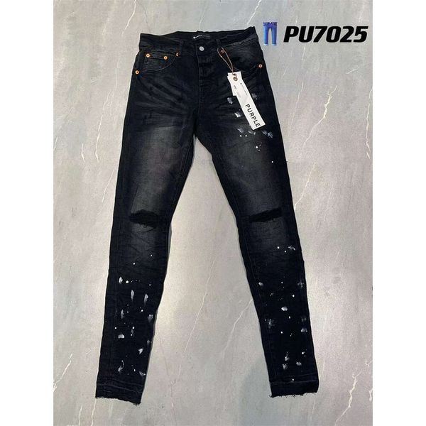 Designer Jeans Marca Jeans Roxo Mens Denim Calças Moda Calças Roxas Design Reto Verdadeiro Retro Streetwear Sweatpants Corredores Pant Lavado Velho XXXL