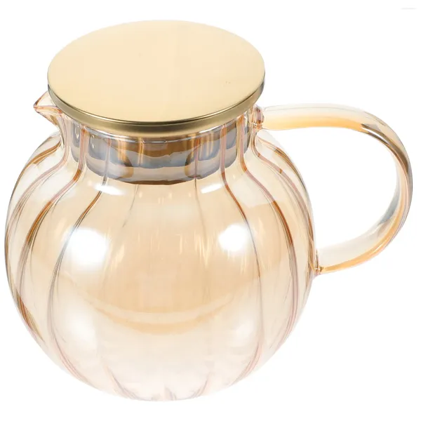 Conjuntos de louça pequeno bule de chá infusor com filtro vintage aço inoxidável bule de vidro chaleiras