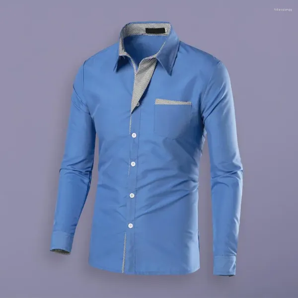 Camicie casual da uomo Abito classico da uomo a maniche lunghe Slim Fit Solido a righe Business formale Camicia da uomo bianca Abbigliamento sociale maschile di grandi dimensioni