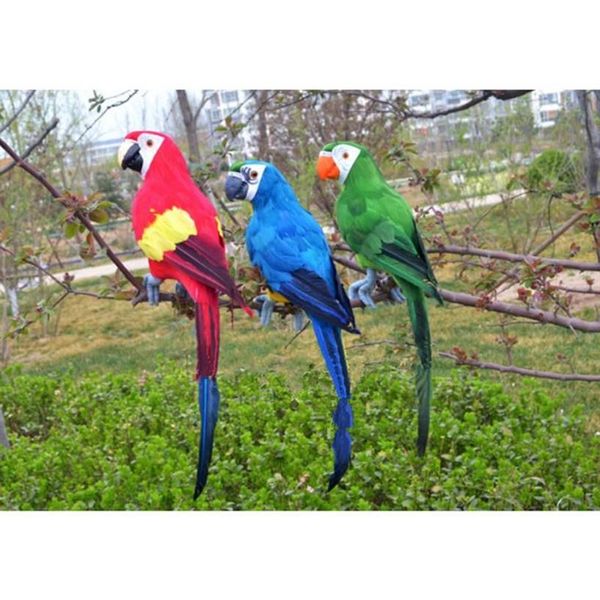 Pezzi multicolore finto pappagallo uccello piumato figura decorazioni per ufficio decorazioni da giardino2889