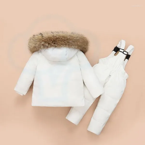 Unten Mantel Baby Overalls Winter Jacke 2023 Jungen Und Mädchen Ausgehen Große Pelz Kragen Kinder Großhandel