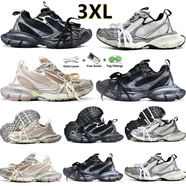 3XL Sneakers Uomo Donna Scarpe da corsa Nero Grigio Fashion Runway Scarpe da ginnastica Mesh Nylon Aumenta Sneakers Jogging Scarpe da trekking 36-45