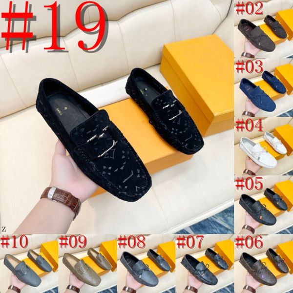 40MODEL 2024 High-End-Schuhe für Herren, echtes Leder, luxuriöse Loafer-Schuhe, bequeme weiche Lackleder-Schuhe, Designer-Party, coole Slip-on-Schuhe