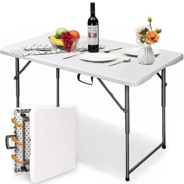 Mobili da campeggio Tavolo da lavoro pieghevole Tavoli da pranzo Terrazza esterna Forniture da giardino e da campeggio Portatile Versatile 231204