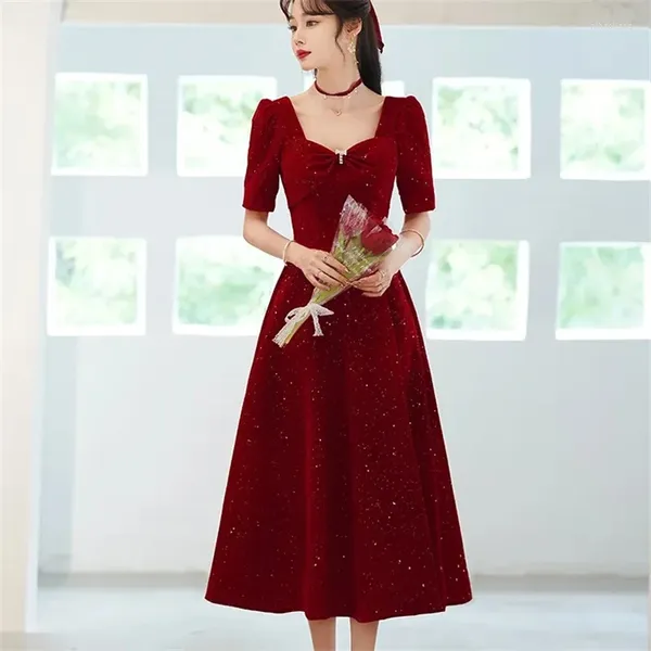 Vestidos casuais oversize inverno brinde noiva vestido de noiva saia feminina gorda mm barriga cobrindo natal vermelho quadrado pescoço feminino