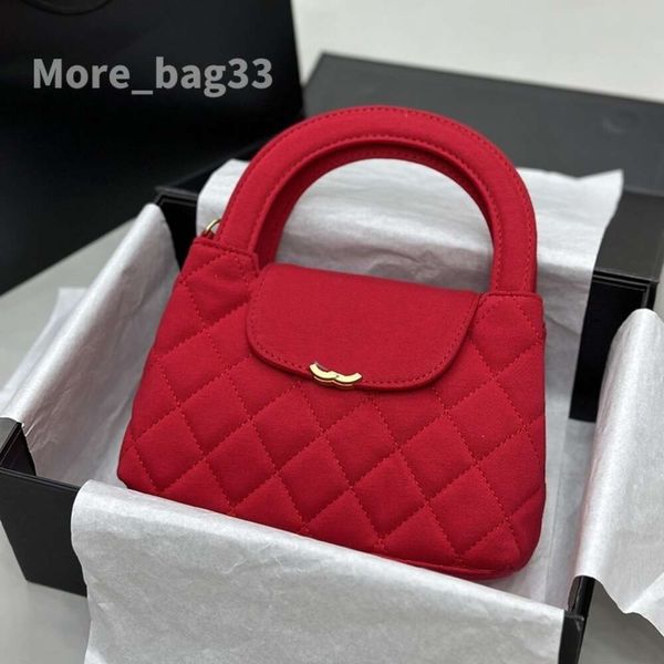 Borse da donna con manico superiore di design Borse Nano Lattice di diamanti Hardware in metallo dorato Chiusura a scatto Borsa multi pochette Borsa di lusso Nero Rosa Rosso