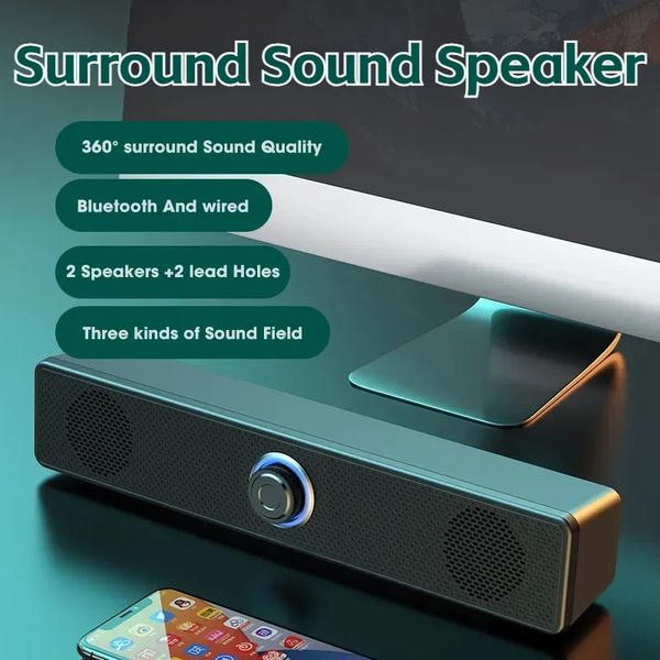 Computador Sers FUGEZA Home Theater Sistema de som Bluetooth Ser 4D Surround Soundbar para TV Box Subwoofer Música 231204