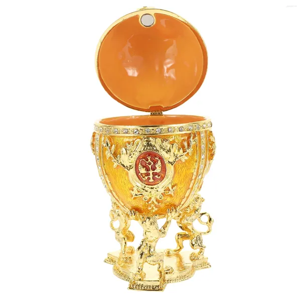 Confezione regalo Sala da pranzo Decorazioni per la tavola Decorazioni per la casa leggera per scatola Gingillo di uova smaltate Faberge Uova di Pasqua Scatole per la conservazione di gioielli