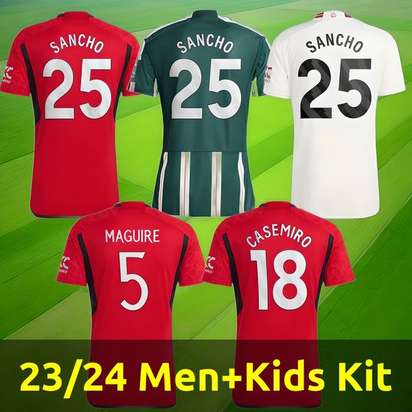 23 24 MU Soccer Jerseys-Maguire, edizioni Sancho. Design premium per fan accaniti: casa, trasferta, terze divise, collezione per bambini. Disponibili opzioni di personalizzazione di varie dimensioni