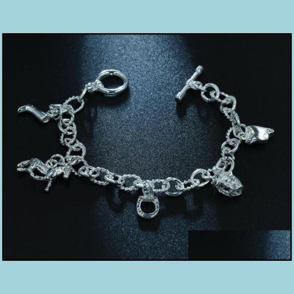 Brazalete de herradura Pulsera Moda Exquisitos Encantos Pulseras Colgante Mujeres Modelos simples Regalo de cumpleaños personalizado Color Sier Drop D DHWQZ