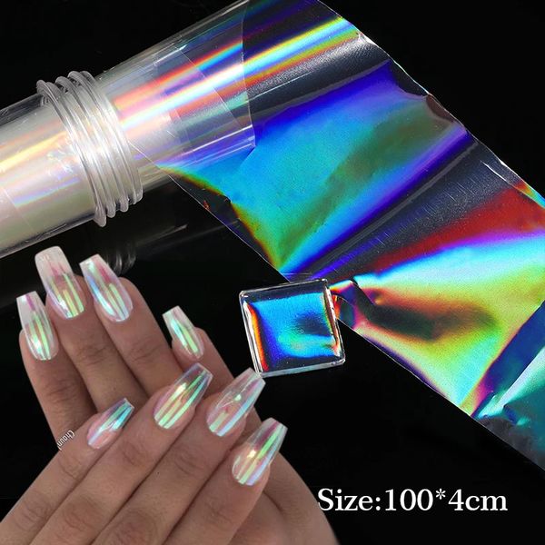 Adesivos Decalques Aurora Chrome Folha de Prego Espelho Efeito Pigmento Irridescent Glitter Coração Adesivo de Mármore Decoração Manicure Wraps 231216