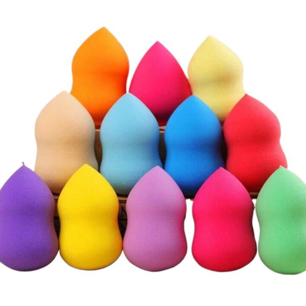 100 pz/lotto Viso Bottiglia di Zucca Spugna Liscia Pro Bellezza Trucco Soffio di Polvere di Colore Della Miscela Regalo Delle Donne 60*40mm Soplo De maquillaje En Polvo