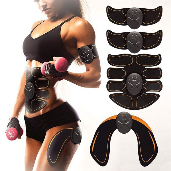 EMS ABS Stimulator Muskelmassage Electro Abdos Bauchmuskeltrainer Gerät Toning Gürtel Workout Fitness Körper für Arm Bein346H