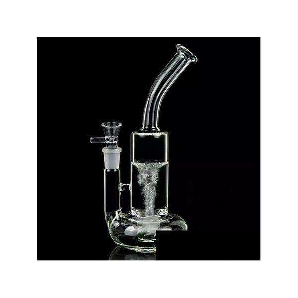 Accessori Becher Bong in vetro Narghilè Tornado Perc Cyclone Percs Tubi dell'acqua 18 mm Giunto Dab Rigs Riciclatore Consegna goccia di olio Home Gard Dhqgz