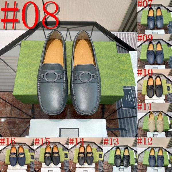 40model Scarpe casual da uomo firmate Nubuck Vera pelle da uomo Trendy Bowknot Festa da sposa Mocassini Appartamenti Uomo Mocassini da guida EUR Taglie 38-46