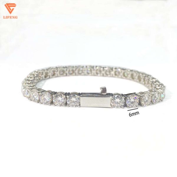 Passe diamante tester miami hip hop jóias brilhantes masculino 925 prata esterlina colar vvs moissanite tênis corrente