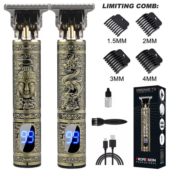 Lâminas de barbear LCD Display T9 Electric Hairber 0mm Shaver Hair Trimer Eletrodomésticos Viagem Barber Máquina de barbear para homens Trimmer Man 231205