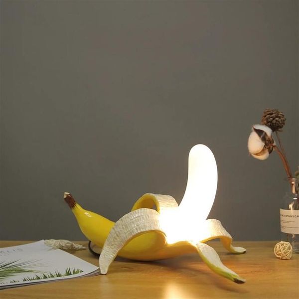 Tischlampen Bananenlampe Postmodernes kreatives Schlafzimmer Nordisches Design Einfacher europäischer Designer235G