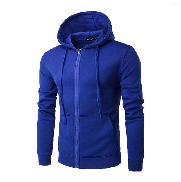 Jaquetas masculinas 2023 zíper moletom com capuz masculino moda casual cor sólida hoodies fino ajuste casaco esportivo chaquetas hombre