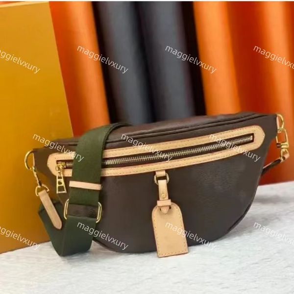 Sacos Bumbag clássicos Designer de alça larga Bolsa de cintura Vintage Crossbody Mulheres Fanny Pack Bolsas de ombro