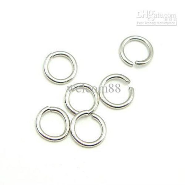 100 pz / lotto 925 Sterling Silver Open Jump Ring Split Rings Accessorio per gioielli artigianali fai da te regalo W5008 2078