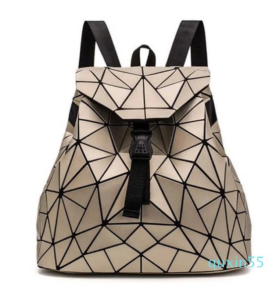 Novas mulheres holograma mochila geométrica meninas ombro de viagem para mulheres totes designer luxo mochila mujer