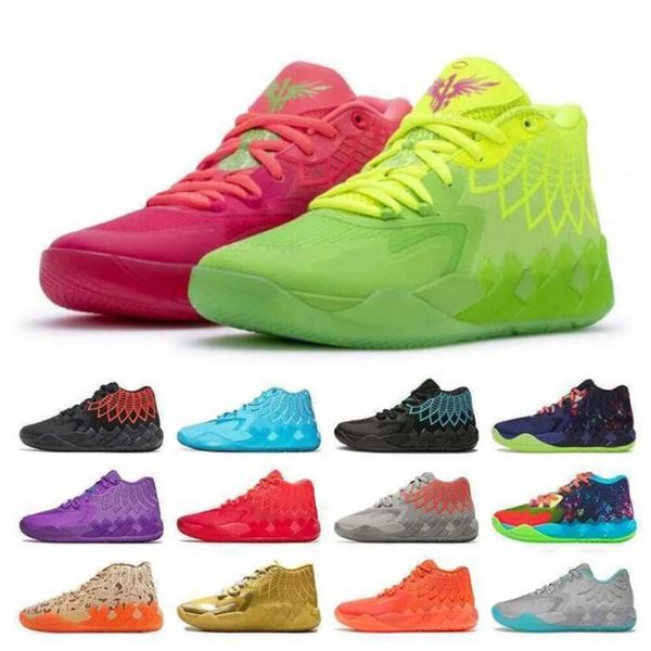 Scarpe da basket Lamelo Ball MB 01 Rick Rosso Verde e Morty Galaxy Viola Blu Grigio Nero Queen Buzz City Scarpe sportive Melo Trainner Sneakers Giallo Top Quailty3.5-13