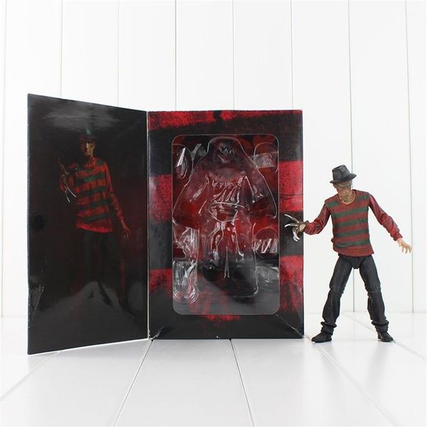 19cm NECA Korku Filmi Elm Street'te Bir Kabus Freddy Krueger 30. PVC Aksiyon Figür Model Oyuncaklar Bebek C19041501301A