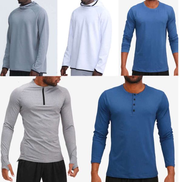 Lululemens Herren-Outfit, Kapuzenpullover, T-Shirts, Yoga-Kapuzenpullover, T-Shirt, Sport, Hüftheben, elastische Fitness-Strumpfhosen, wutngj, hohe Qualität aller Arten von Mode 33