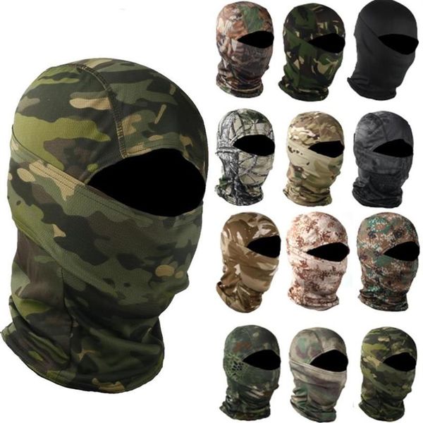 Radfahren Caps Masken Military Camouflage Balaclava Outdoor Motorrad Angeln Jagd Haube Schutz Armee Taktische Kopf Gesicht Cove2373