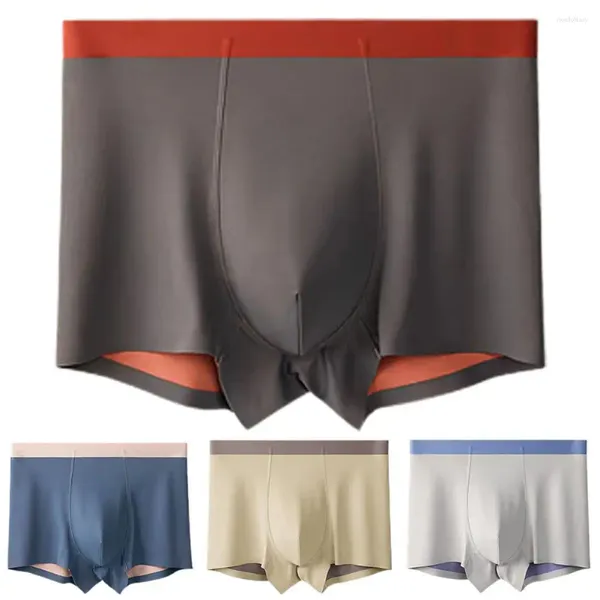 Cuecas masculinas de nylon boxer briefs macio respirável boxers masculinos secagem rápida cintura elástica tecido suave e sedoso confortável para
