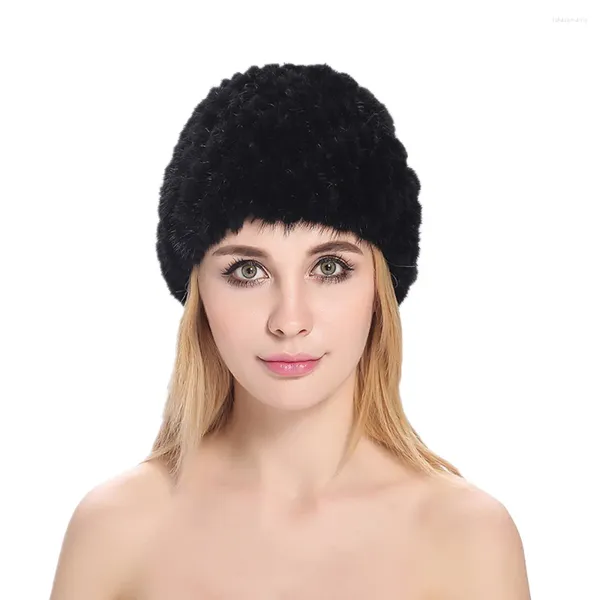 Береты ZY84007 2023 женские зимние русские шапки Arravid из натурального вязаного меха норки с завинчивающейся шапкой модный стиль теплые