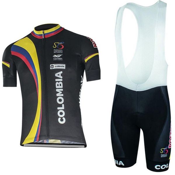 Colômbia camisa de ciclismo mountain bike wear conjuntos curtos mtb ropa ciclismo uniforme maillot culotte terno ao ar livre 2666