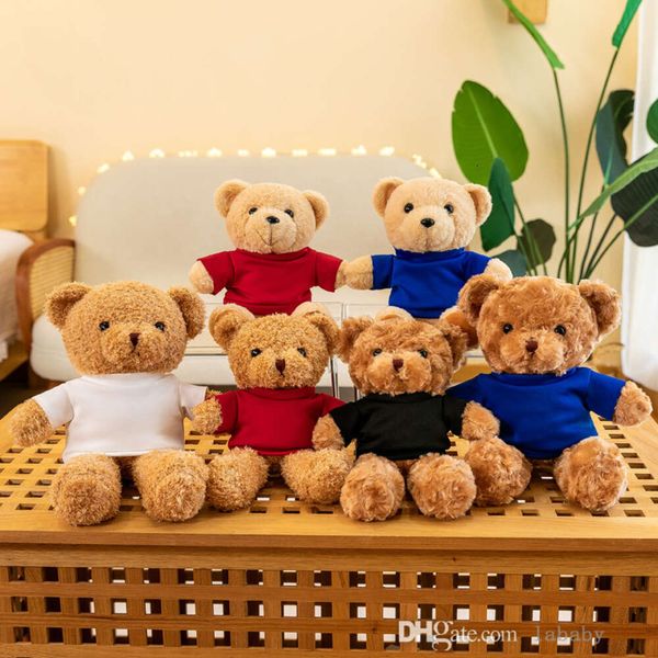 30cm crianças presentes bonito hoodie urso de pelúcia bonecas brinquedos recheados macio dos desenhos animados animal urso brinquedo de pelúcia boneca com camiseta